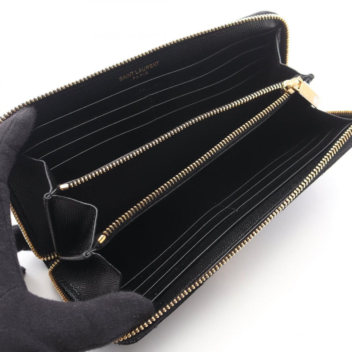 Saint Laurent Paris Round Long Wallet Monogram — view 3