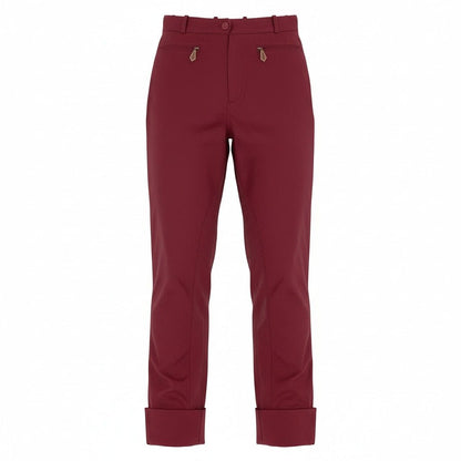Hermes Mug Pants Jodhpurs Long Elastic Stretch 40 Bordeaux
