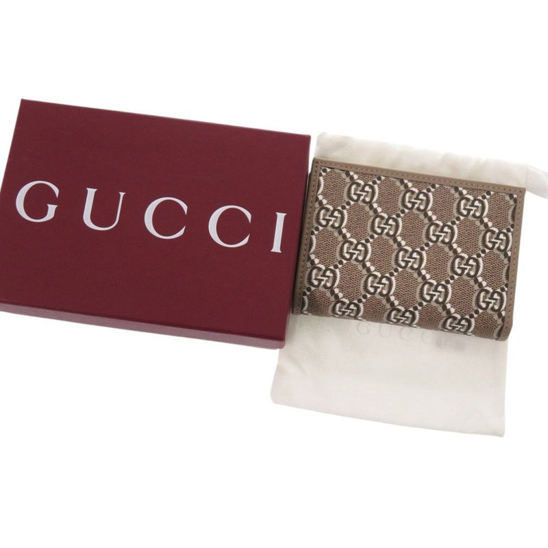Gucci GG Shadow Medium Wallet 795060 Leather Brown Fold Wallet 1402 Gucci