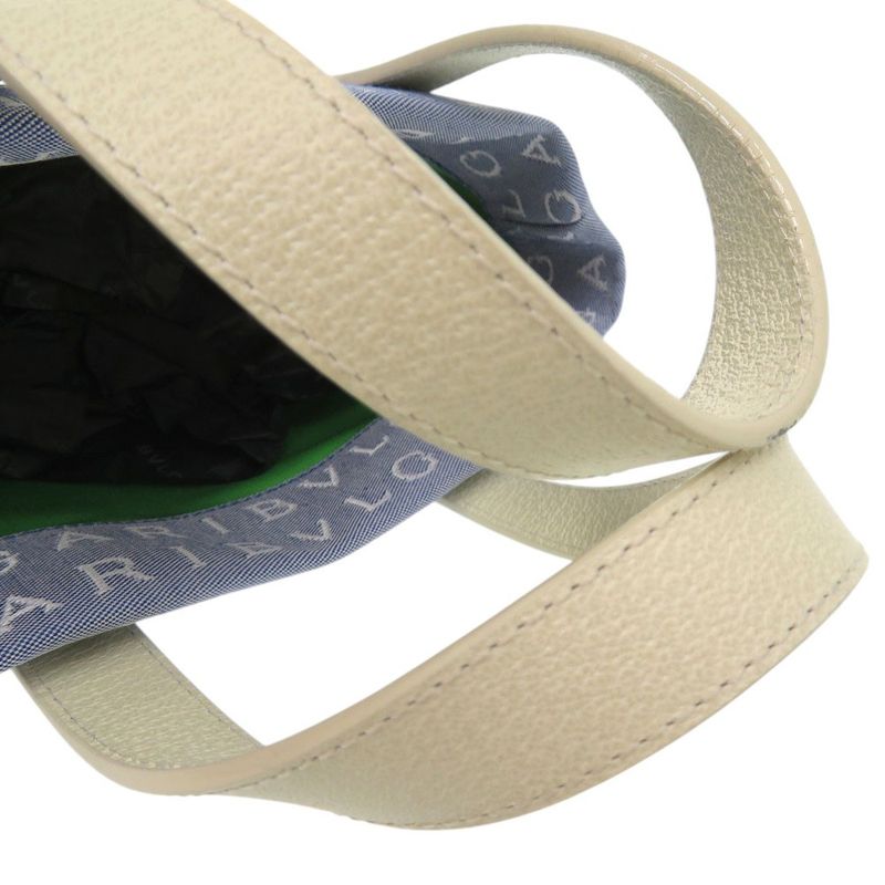 Bulgari Logomania Mini Tote Bag Canvas Blue 0007 Bvlgari
