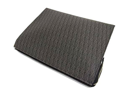 Saint Laurent PVC All Over Pattern Clutch Bag Second Bag Men's Black And