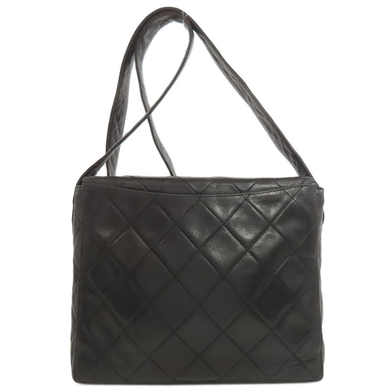 Chanel Matelasse Coco Mark Gold Hardware Shoulder Bag Lambskin Women