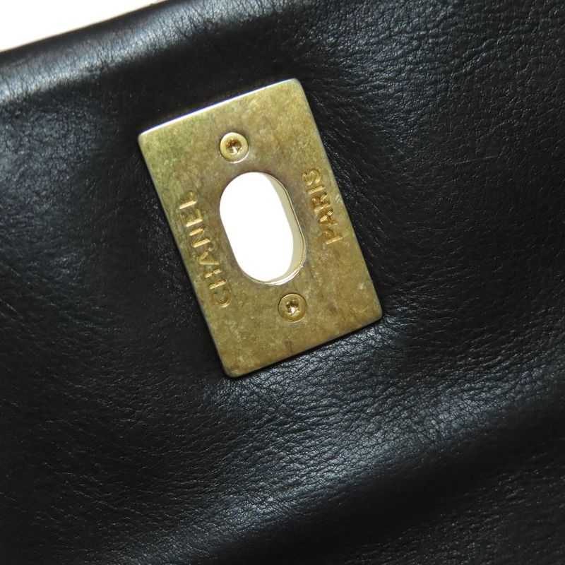 Chanel Matelasse 2WAY Gold Hardware Handbag Calf Women