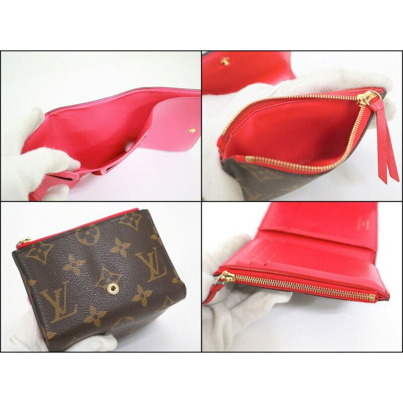 Louis Vuitton Portefeuille Victorine Vivianne Monogram Pink Trifold Brown — view 6