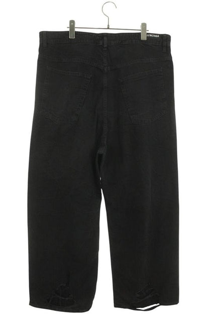 Balenciaga 24SS 786643 Tqw54 Drawcord Wide Baggy Denim Pants Men's XS