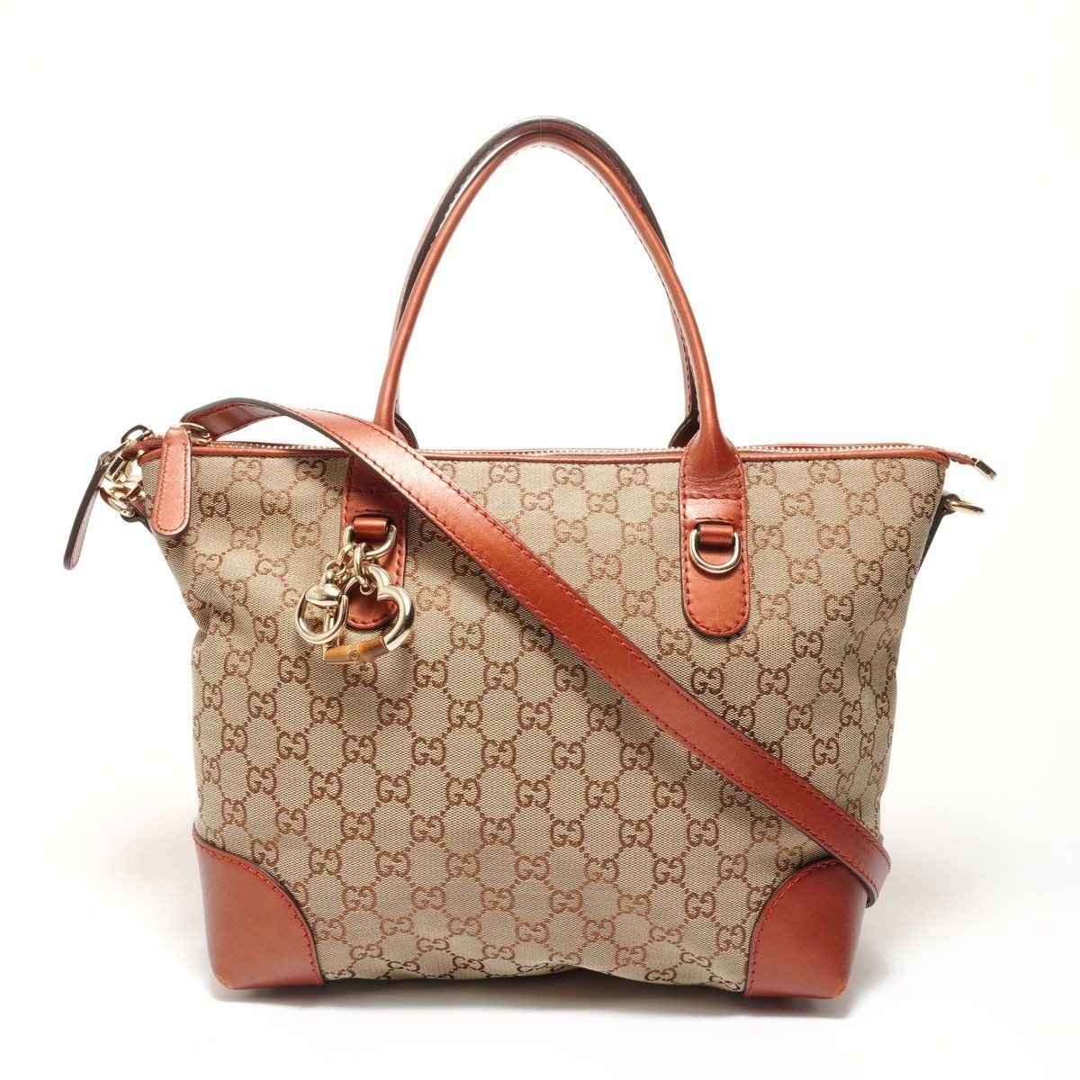Gucci Tote GG Canvas Lame Charm