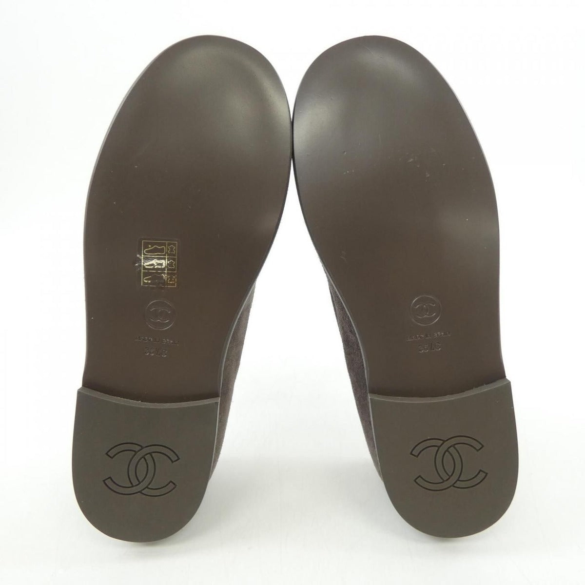Chanel Moccasins Shoes Suede Brown — view 4