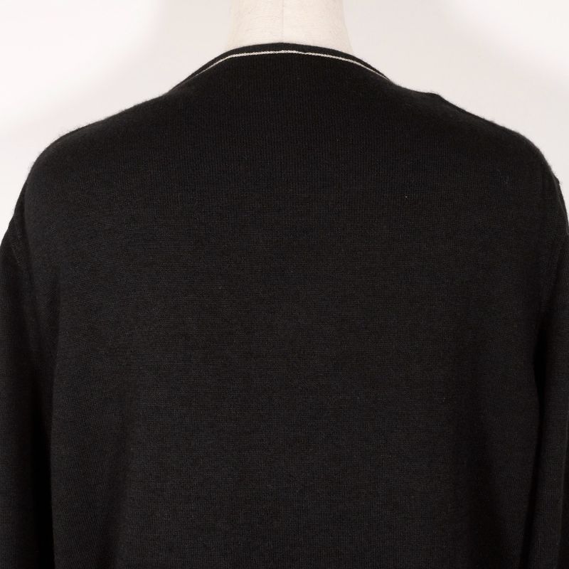 Hermes Zip-up Cashmere And Cotton Black Women's Cardigan