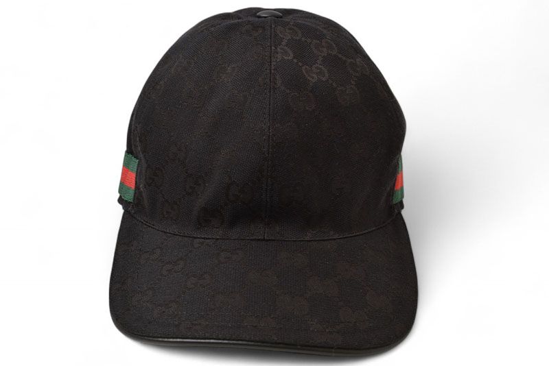 Gucci Baseball Cap Hat Gucci GG Black Red Green 200035 Kqwbg 1060 Size M 58cm