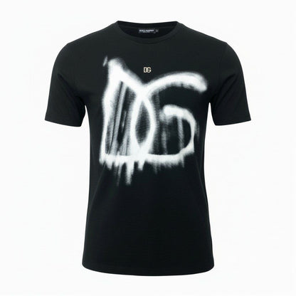 Dolce & Gabbana Bijou Graffiti T-Shirt Grafiti Logo Oversized 36 Black