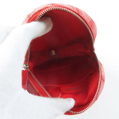 CHANEL 6859809 New Travel Line Nylon Round Shape Round Pouch Red With Box Made