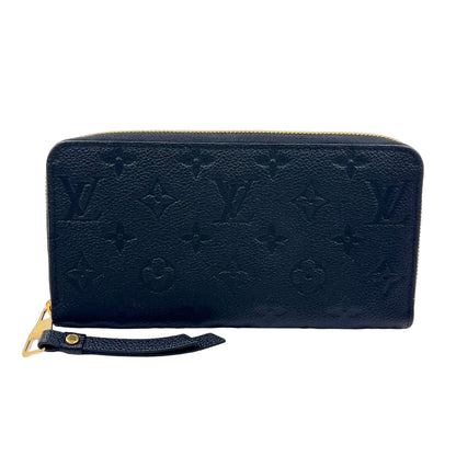 Louis Vuitton Zippy Wallet Monogram Empreinte Noir Leather Black Round Gold