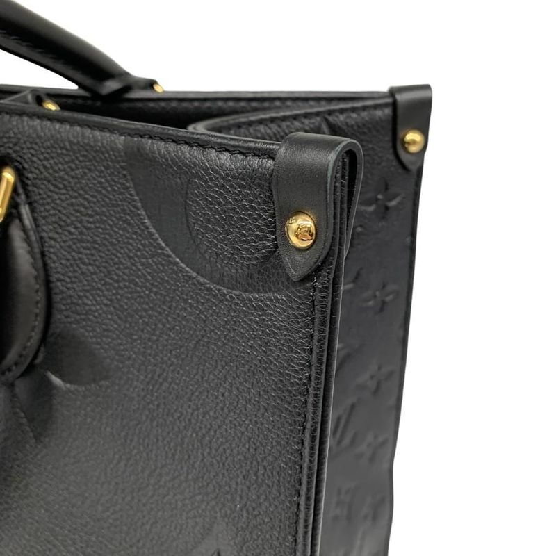 1314 Louis Vuitton Tote Shoulder Bag On The Go MM M45595 Monogram Noir Black