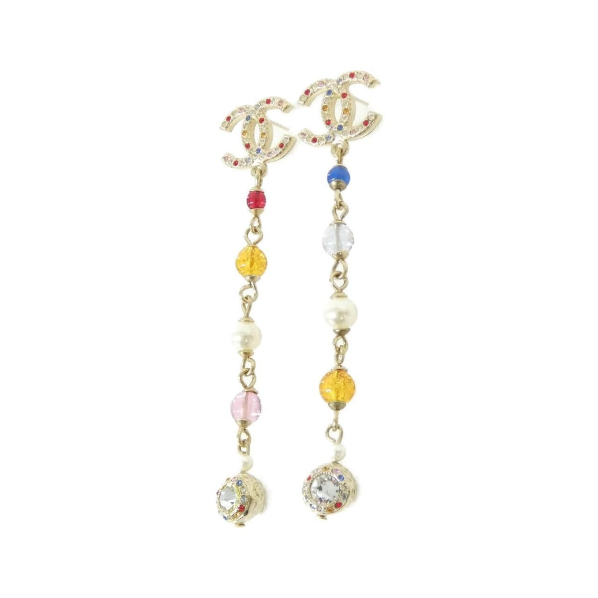 Chanel Earrings White Crystal — view 2