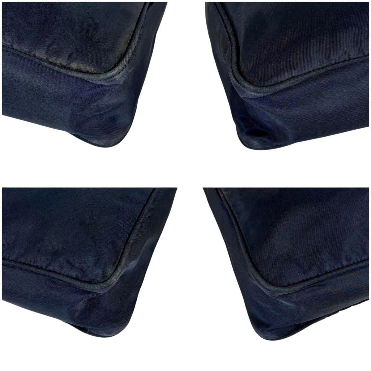 Prada Triangle Logo Pouch Mini Handbag Tessuto Nylon Navy Blue — view 5