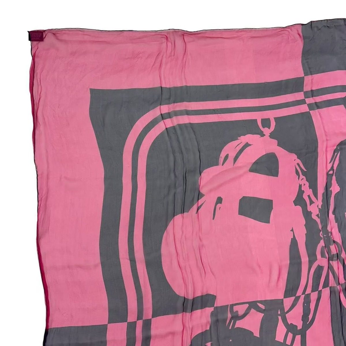 Hermes Scarf Carre 140 Silk Brides de Gala Chiffon Purple — view 2