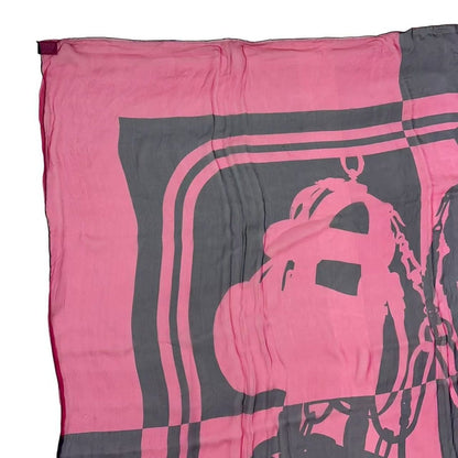 Hermes Scarf Carre 140 Silk Brides de Gala Chiffon Purple — view 2