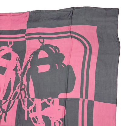 Hermes Scarf Carre 140 Silk Brides de Gala Chiffon Purple — view 3