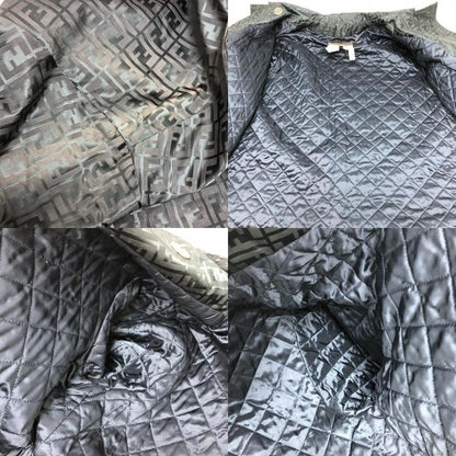 Fendi Nylon Jacket Zucca Pattern Nylon Blue