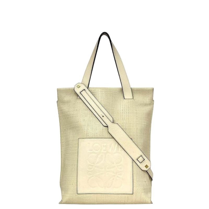 Loewe 2-Way Bag Shopper Ivory White Linen