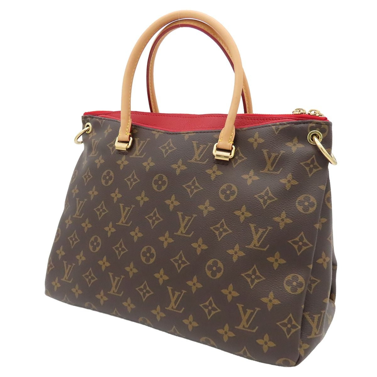 Louis Vuitton Pallas Cerise Brown Monogram Canvas Calfskin 2-Way Shoulder Bag — view 2