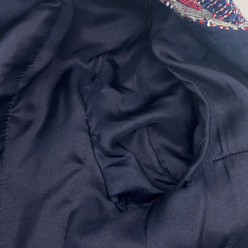 Chanel Tweed Setup Navy X Red X White Size 34 36 Skirt Suit