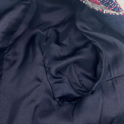 Chanel Tweed Setup Navy X Red X White Size 34 36 Skirt Suit