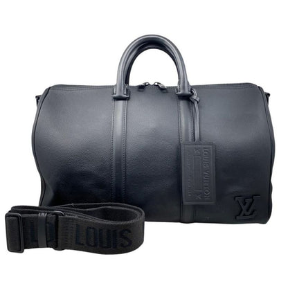 Louis Vuitton Boston Bag Keepall Bandoliere 40 M57088 LV Aerogram Noir Black
