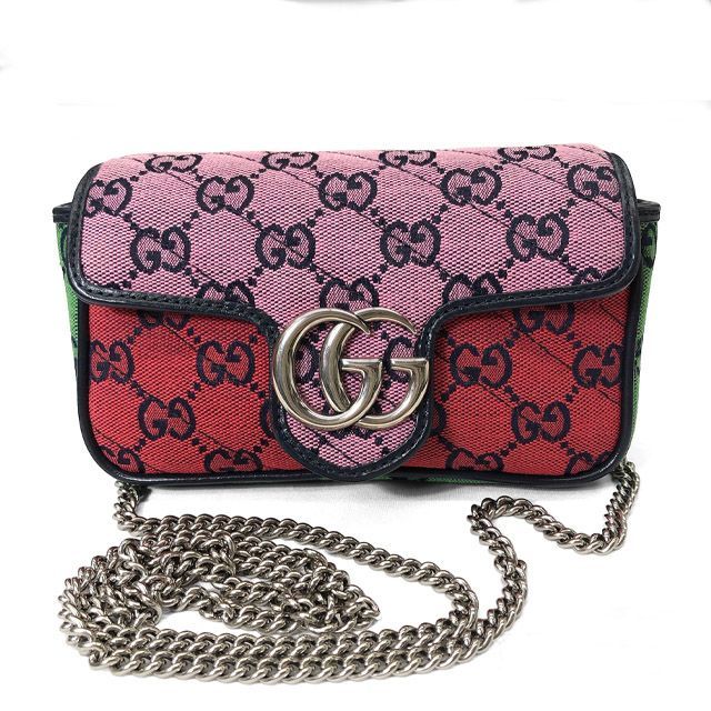 Gucci Multicolor Shoulder GG Marmont Super Mini Bag Canvas