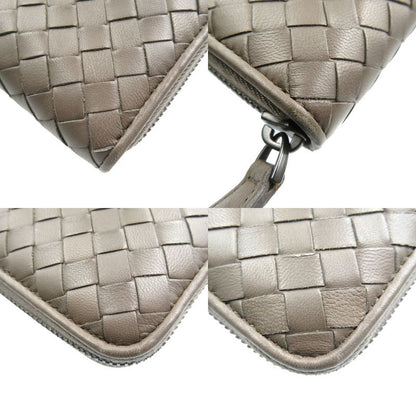 Bottega Veneta Intrecciato Leather Brown Round Zipper Long Wallet 1094 Bottega