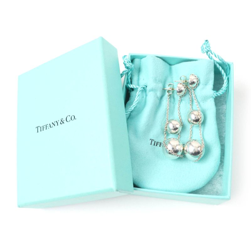 Tiffany & Co Hardware Triple Drop Earrings Accessory Ag925 Silver