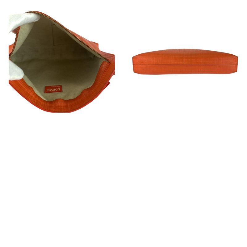 Loewe Anagram Orange Gold Hardware Leather 101 88 K05 Clutch Bag Second Bag