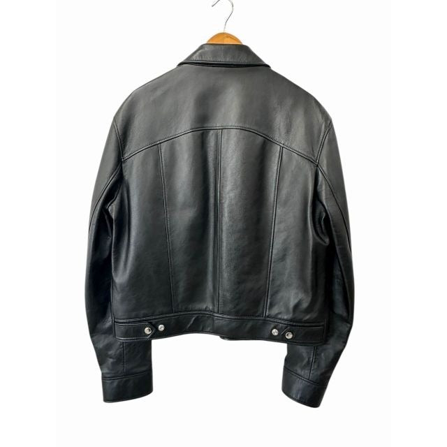 Celine Soft Lambskin Straight Leather Jacket 54 Black — view 2