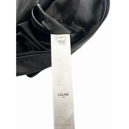 Celine Soft Lambskin Straight Leather Jacket 54 Black — view 4