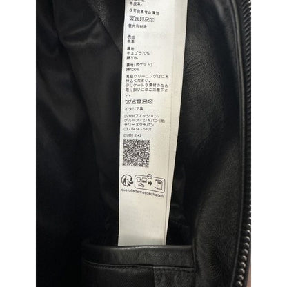 Celine Soft Lambskin Straight Leather Jacket 54 Black — view 5