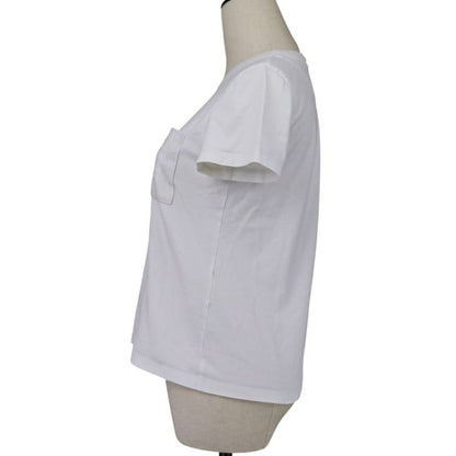 23ss Hermes Embroidered Pocket T-Shirt 36 White Women's Used