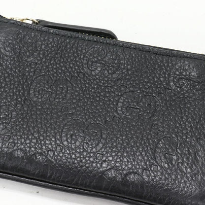 Gucci Coin Case Key Case GG Emblem Key Pouch GG Grain Leather Black 815891