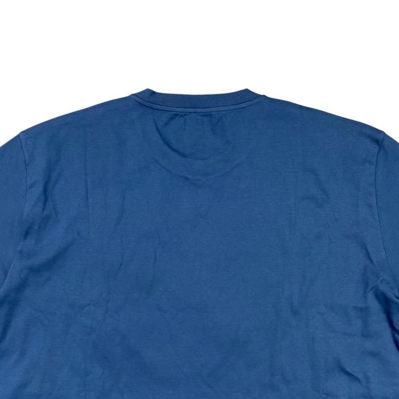 Hermes Short Sleeve T-Shirt Detail Saddle Stitching H467950ha5uxl Cotton Blue