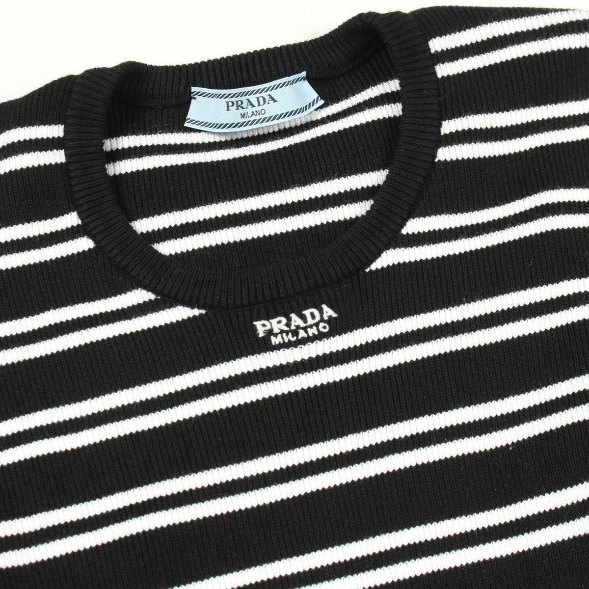 Prada Knit Logo Embroidery Cotton — view 6