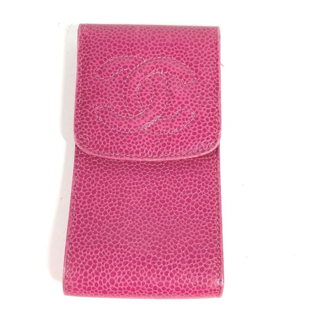 Chanel Pouch CC Logo Caviar Leather Pink