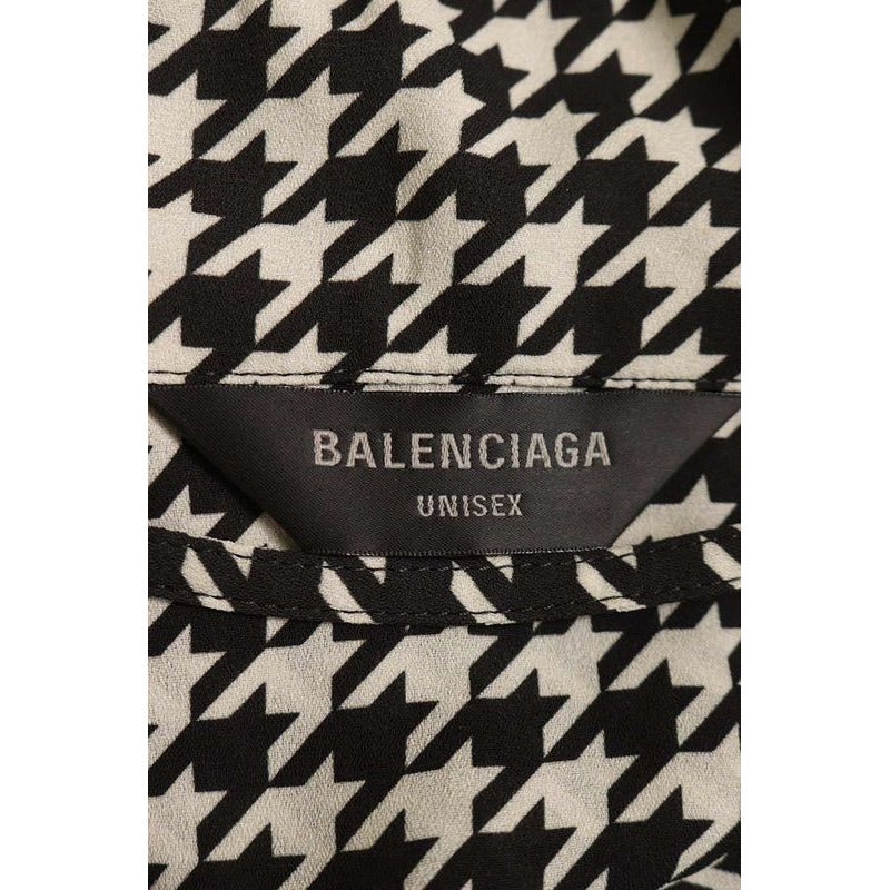 Balenciaga Pleated Dress Stola Hounds Tooth Belted Shawl — view 4