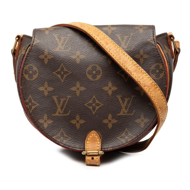 Louis Vuitton Monogram Tambourine Crossbody Shoulder Bag Brown