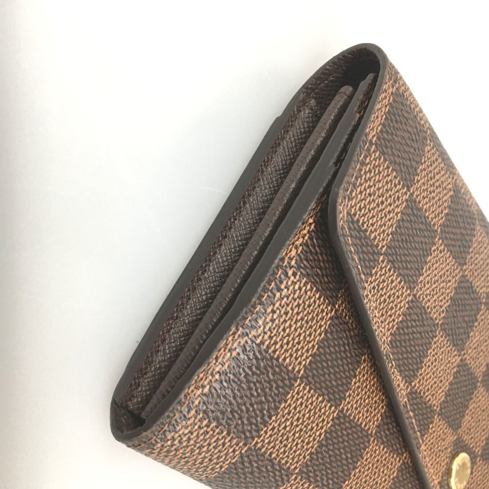 Louis Vuitton Long Wallet Damier Portefeuille Sara Ic Chip Warped