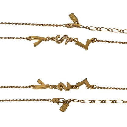 Yves Saint Laurent Vintage Logo Necklace Pendant Choker
