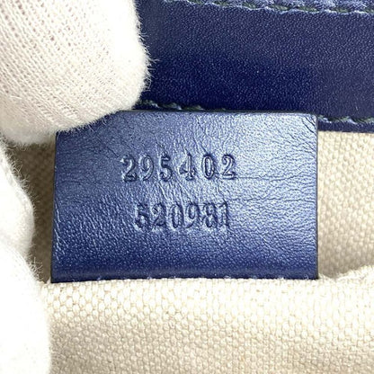 Gucci 295402 Handbag Shoulder Bag Navy/blue/gold Blue/gold Enamel Ladies