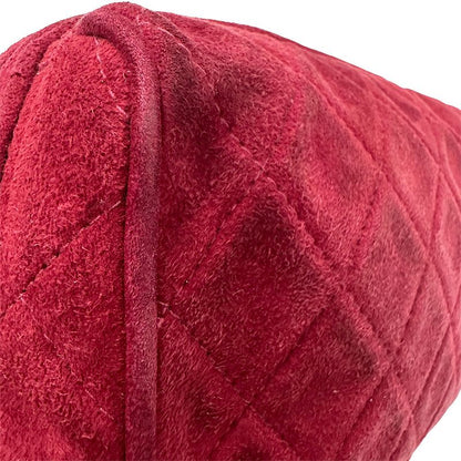 Chanel Bag Women's Brand Shoulder Bag Suede Matelasse Bordeaux Gold Hardware