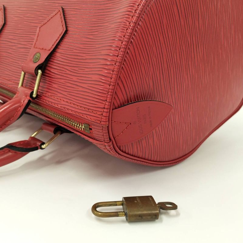Louis Vuitton Speedy 25 Mini Boston Bag Epi Leather Castilian Red M43017