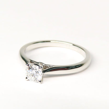 Cartier Solitaire Diamond 0.31ct F VS1 EX Ring #48 GIA Certified