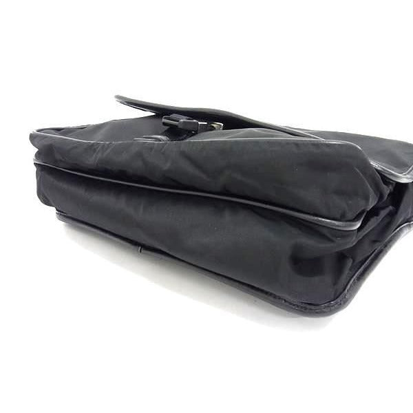 Prada Shoulder Bag Triangle Logo V158 Black Tessuto Nylon — view 4