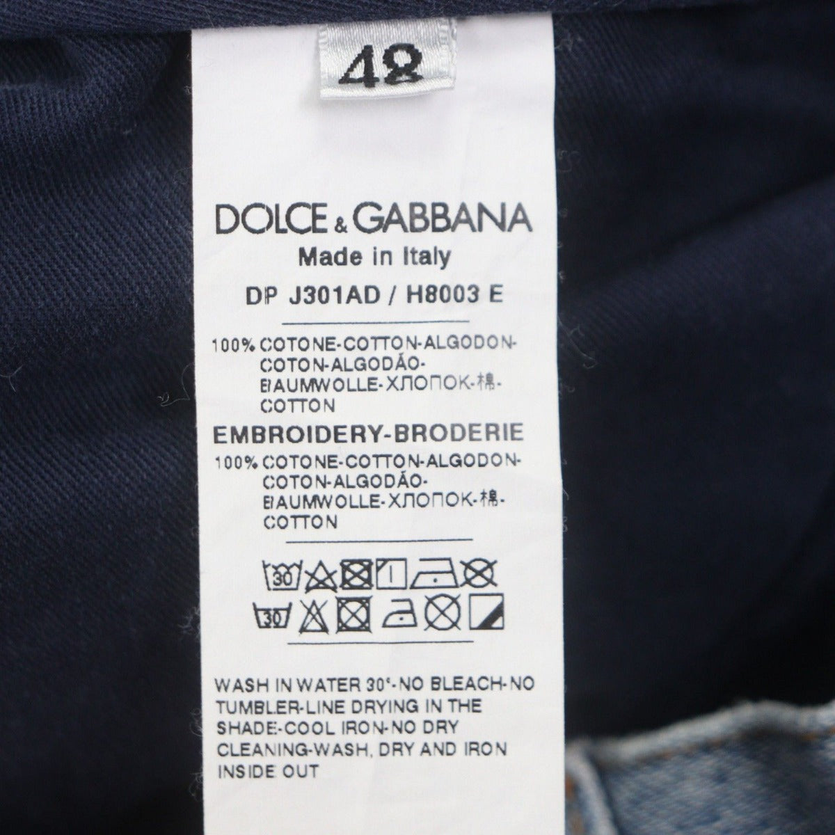 Dolce & Gabbana Loose Cotton Black Tag Pants — view 11
